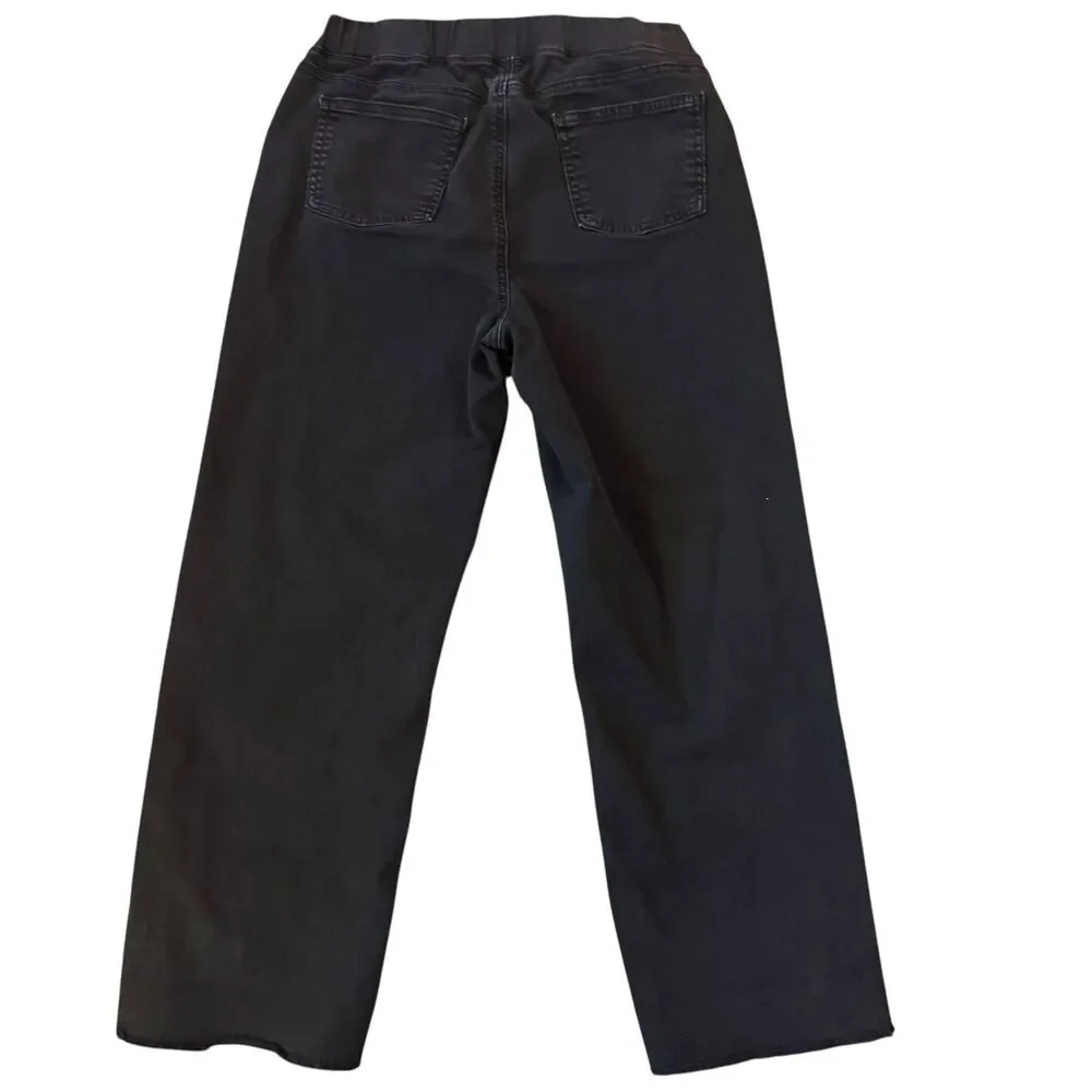 Eileen Fisher Women’s Petite Med Black Mid-Rise Skinny Jeans Stretch Made in USA